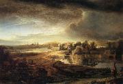 REMBRANDT Harmenszoon van Rijn Landscape with a Coach china oil painting artist
